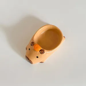 Delizioso piattino per salsa in ceramica Capybara con arancia carina per deliziosi snack e salse