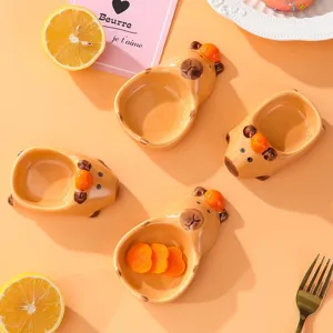 Grazioso piattino per salsa in ceramica capibara ciotola creativa per decorazione tavola cucina
