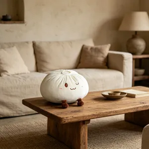 Coussin en peluche vapeur de pain mignon, oreiller doux et décoratif pour la maison et les enfants.