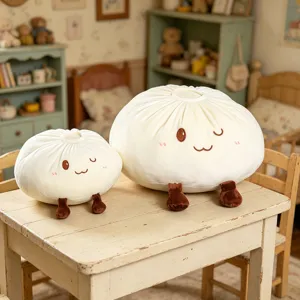 Adorable peluche coussin en forme de petit pain farci doux poupée de décoration maison enfant