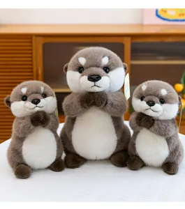 Cute magnetic otter plush toy doll soft stuffed animal cute birthday gift for kids and toddlers