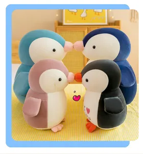 Cute penguin plush toy soft stuffed animal doll cute sleeping pillow for kids and girls.