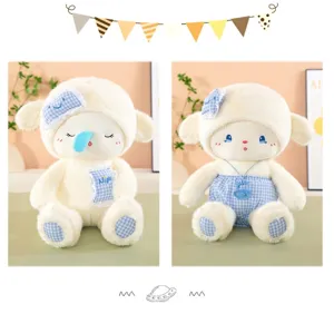 Adorable plush sheep soothing doll with soft fabric, cute pillow and shorts for kids gift.
