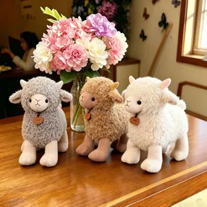 Cute plush sheep stuffed toy doll cute lamb doll simulation animal toy birthday gift for kids