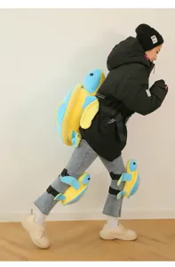 Set protezione tartaruga carino bambini sci pattinaggio imbottitura peluche anca ginocchia