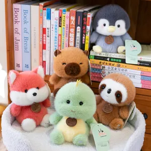 Cute plush animal stuffed toys set, soft cartoon dolls for kids gifts and room decor.