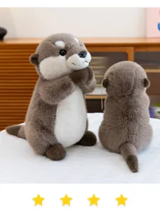Cute magnetic otter plush toy, soft stuffed animal doll perfect for kids birthday gifts.