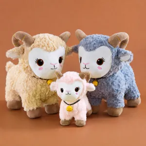 Mignon Peluche Mouton Clochette Animal Embourdé Poupée Doux Cartoon Agneau Compagnon Cadeau Pour Enfants Filles Anniversaire Décor