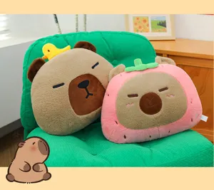 Simpatico cuscino in peluche capybara animale di peluche morbido bambola per bambini e casa