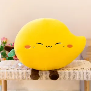 Peluche mignonne de mangue dessin animé fruit poupée oreiller doux cadeau canapé déco maison