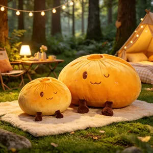 Oreiller en peluche de pain cuit à la vapeur mignon créatif poupée douce coussin pour enfant