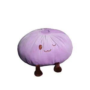 Joli coussin en peluche boulette jouet doux, coussin baozi créatif adorable pour la chambre.