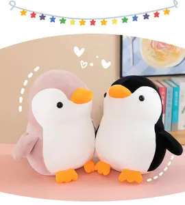 Cute cartoon penguin plush toy soft stuffed animal doll for kids gift and room decor