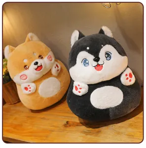 Mignon Shiba Inu Husky peluche douce animal en peluche chiot grand oreiller cadeau enfants