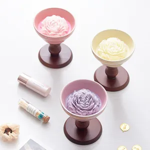 Geurkaars in kelkveer, bloemvormige sojawas aromatherapie voor huisdecoratie en perfecte cadeaus