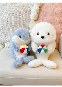 Cute plush seal and dolphin stuffed animal toys for kids gift and soft pillow decor