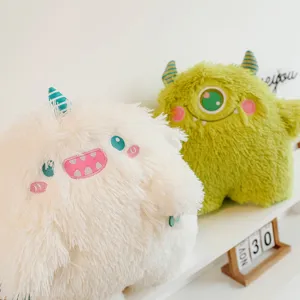 Cute monster plush toy doll fluffy stuffed animal pillow gift for kids and home decor.