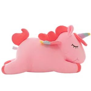 Simpatico unicorno di peluche cuscino morbido peluche giocattolo regalo per bambini carini