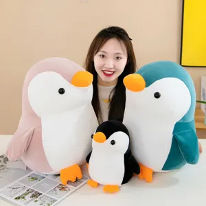 Adorable Cute Cartoon Penguin Plush Toy Stuffed Animal Soft Doll Fluffy Cushion Pillow Children Companion Birthday Gift