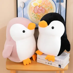 Cute cartoon penguin plush toy soft stuffed animal doll for kids gift and room decor