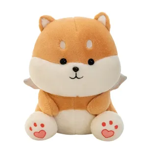 Mignon peluche Shiba Inu animal en peluche assis chiot oreiller de sommeil cadeau d'anniversaire