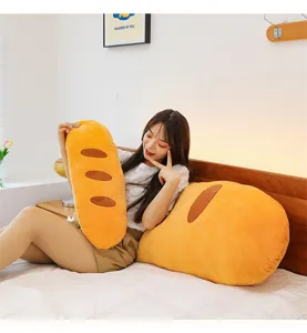 Schattig stokbrood pluche kussen zacht brood kussen knuffel speelgoed voor kinderen slaapkamer