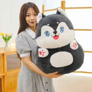 Joli jouet en peluche husky grand chien en peluche douce oreiller cadeau pour enfants