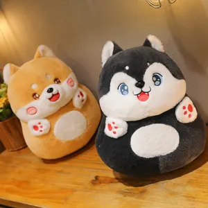 Mignon Shiba Inu et Husky peluche animal en peluche oreiller doux cadeau pour enfant