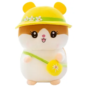 Mignon hamster d'ete en peluche coussin poupee pour enfants et filles, cadeau animal peluche.