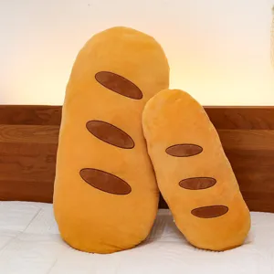 Leuk stokbrood pluche kussen set, zacht knuffelspeelgoed voor de kinderkamer en slapen.