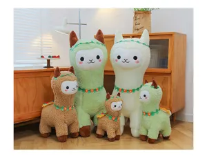 Cute alpaca plush toy cute animal doll soft stuffed pillow room decor gift for kids.