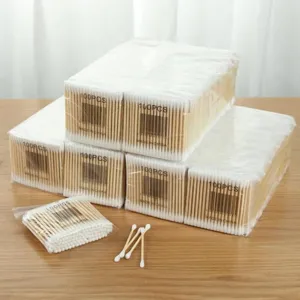Double Head Cotton Swabs With Wooden Paper Sticks Cotton Buds For Daily Cleaning Makeup And Personal Baby Care