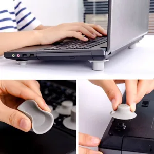 Pieds de Refroidissement pour Ordinateur Portable en Silicone Support Antidérapant Dissipation Thermique