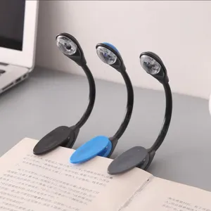 Mini Draagbare LED Leeslamp Flexibel Opvouwbaar Clip Boek Licht Nachtlamp Bureaulamp Voor Student Kantoor