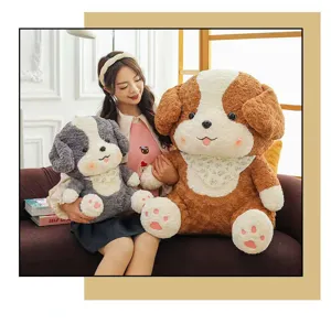Cute border collie plush toy stuffed animal soft puppy doll kids birthday gift toy detail view