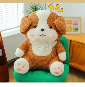 Cute border collie plush toy soft stuffed puppy doll for kids birthday gift home decor