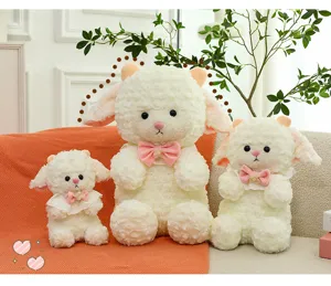 Soft fluffy cute sheep plush toy cartoon animal doll pillow for children girl gift choice