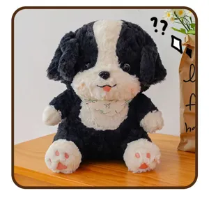 Cute border collie plush toy soft puppy doll stuffed animal birthday gift for kids.