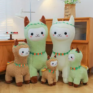 Cute alpaca plush toy doll soft stuffed animal for home decor and kids gift main view