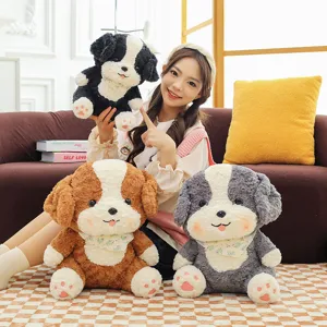 Cute plush border collie puppy toy doll soft stuffed animal children birthday gift
