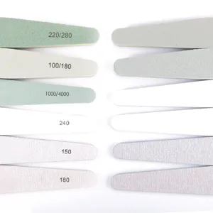 Détail montrant différents grains sur des limes à polir les ongles en EVA.