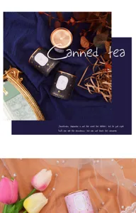 Elegant canned tea gift set with beautiful cylindrical design, perfect for holiday presents.