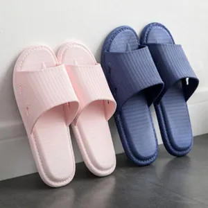 Comfortable home non-slip slippers couple soft bottom shower sandals indoor shoes pink blue