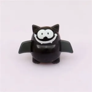 Halloween pipistrello forma luce dito giocattolo festa luminoso carino nero plastica anello