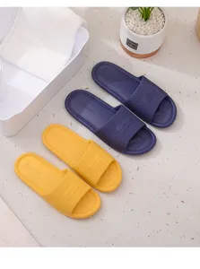 Comfortable non-slip home slippers, soft indoor couples footwear for summer relaxation.