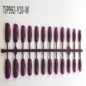 Wholesale short square round unoiled fake nail tips set, strip press on nail art supplies.