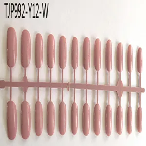 Short square press-on false nail pieces unpainted strip runner detail view wholesale style