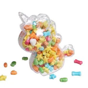 Transparente Plastik Einhorn Bonboniere Hochzeit Gastgeschenk kreativer Kinder Spielzeug Behälter.