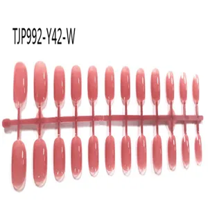 Short square press-on fake nails unpainted nail tips strip pack for DIY manicure art
