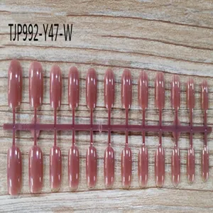 Short square glossy fake nail tips press on nails set unpainted artificial nail art supplies